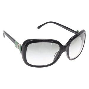 CHANEL Sunglasses plastic Black CC Auth ka959V
